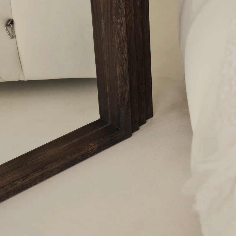 Spiegel Arche Luciana aus verbranntem Holz 180 x 110 cm