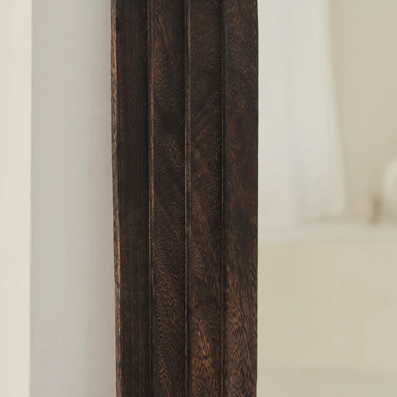Spiegel Arche Luciana aus verbranntem Holz 180 x 110 cm