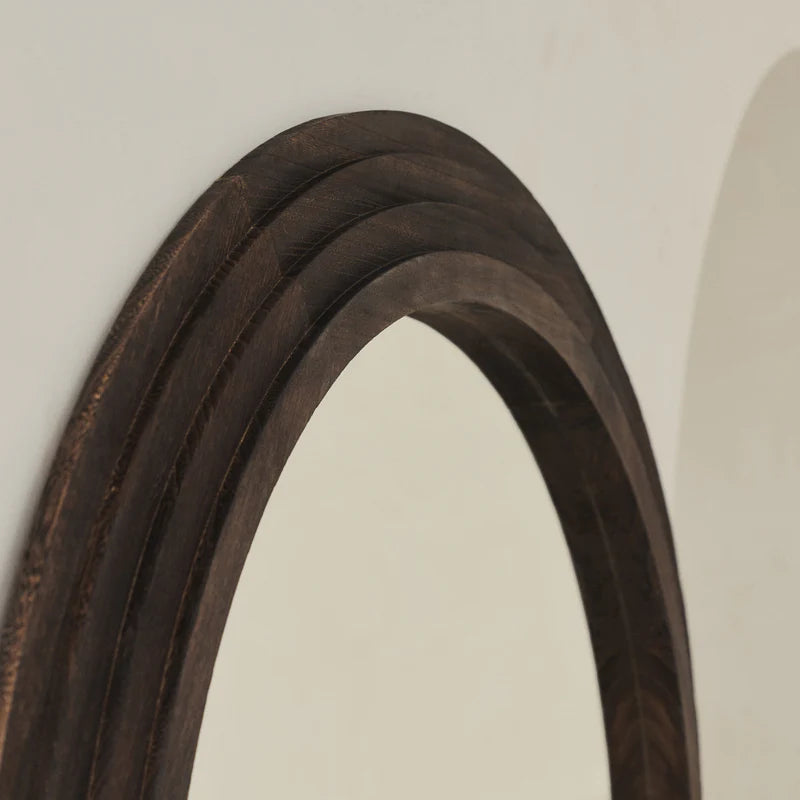 Spiegel Arche Luciana aus verbranntem Holz 180 x 110 cm
