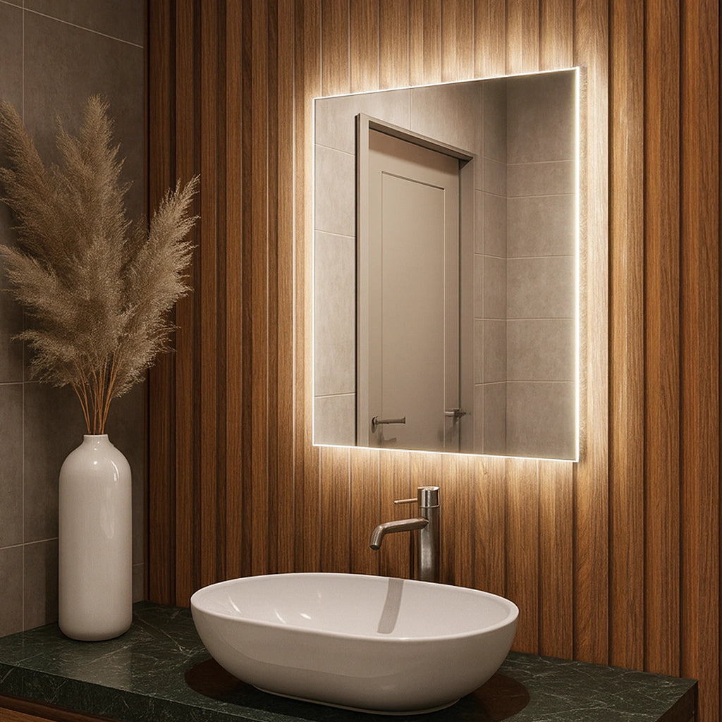 Slim-Rechteckspiegel mit LED